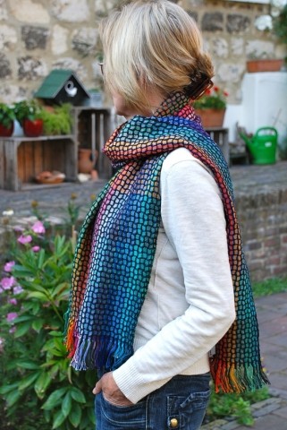 Weefpakket sjaal 0027 malof 8 schachten regenboog